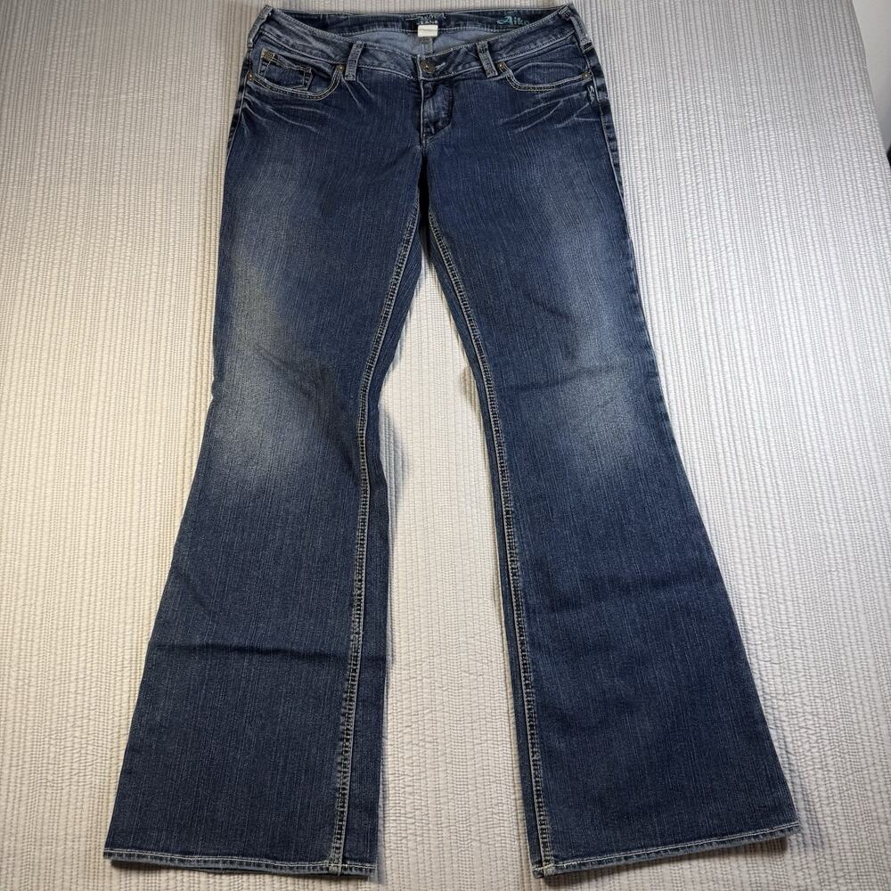 Silver Jeans Aiko Flare Women's Size 33 X 33 Y2K Western Cowboy Boho Chic